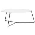 thumbnail image 2 of SAFAVIEH Mae Round Retro Mid Century Wood Coffee Table, White/Black, 2 of 7