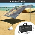 thumbnail image 3 of Wobogo White Maned Lions Beach Tent Camping Sun Shelter 110 x 125in UPF50+ Outdoor Shade for Trips Fishing Picnics, 3 of 7