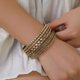 thumbnail image 5 of Nvzi Pulseras delicadas, pulseras modernas en capas, regalos apilables, 7 piezas, oro G, 5 of 5