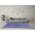 thumbnail image 3 of Ahgly Company Machine Washable Indoor Square Abstract Blue Modern Area Rugs, 6' Square, 3 of 4