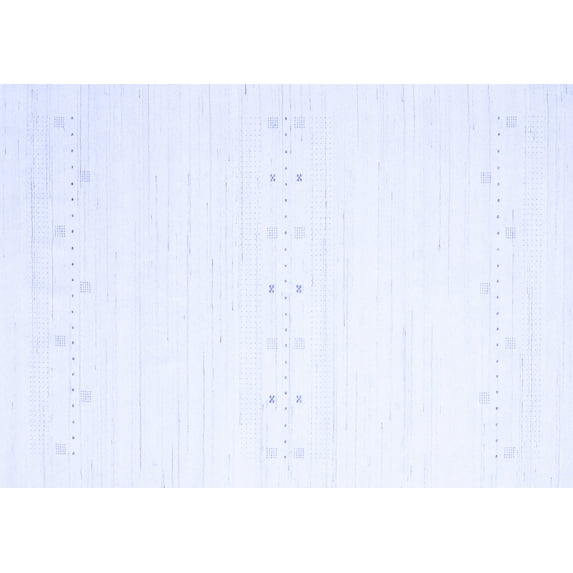 Ahgly Company Indoor Rectangle Solid Blue Modern Area Rugs, 3' x 5'