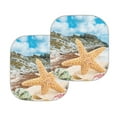 thumbnail image 6 of Jeiento Starfish Beach Sun Shade for Car Windshield 2 Pack Foldable Automotive Front Window Sunshade Protector Heat and UV Rays That Keeps Vehicle Cool Suitable for Cars, 6 of 7