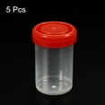 thumbnail image 3 of Uxcell 90mL Sample Cups Sample Containers Leak Proof Screw Cap for Lab Home Red 5 Pack, 3 of 6