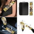 thumbnail image 6 of Renewold Highland Cow Sunflower Butterfly Car Seat Cover Split Covers for Women,Car Steering Wheel Cover Seatbelt Strap Shoulder Cover Coasters Armrest Pad Handbrake Cover Gear Shift Cover, 6 of 7
