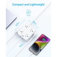 thumbnail image 5 of Anker regleta con puertos USB, 5 pies, protector contra sobretensiones (2000J), extensor de 8 salidas con 2 puertos USB A y 1 puerto USB C, funciona, 5 of 5