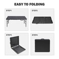 thumbnail image 4 of Folding Table, 4ft Indoor Outdoor Foldable Table, Heavy Duty Portable Folding Tables Plastic Dining Table for Picnic, Party, Camping, Black, 4 of 6
