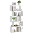 thumbnail image 1 of Bookshelf  Geometric Bookcase S Shaped Book Shelves Unit for Living Room  Tier Tall Decorative Display Shelf for Bedroom  Study Room  Rustic, 1 of 4