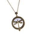 thumbnail image 3 of 5x Pendentif Loupe Vintage Libellule Lentille Grossissante Pendentif Collier Squelette Bijou pour Femme, 3 of 8