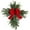 christmas wreath, variant on Christmas Cross Wreath Adorned With Bows And Branches, 50 By 45Cm Size Suitable For Front Doors Outdoor Windows Interior Walls Fireplace Mantels And More, 1 Piece