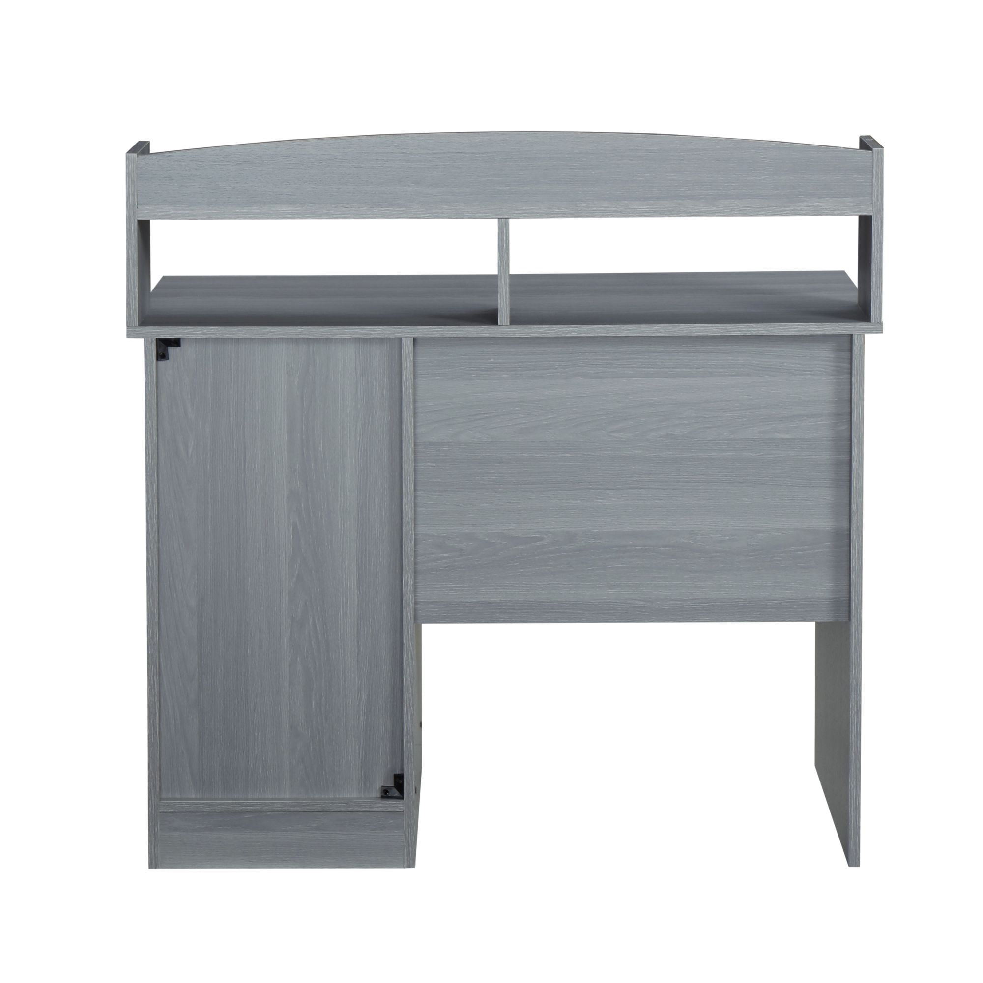 Techni Office Solutions 40.5" Gray Unique Techni Mobili Modern Office Desk with Hutch