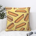 thumbnail image 4 of Pofeuu Hot Dogs Print Double-sided plush pillowcase Square Throw Pillow Covers Pillows Cover for Living Room Bedroom Sofa Couch Cushion Cover（No pillow core）-20"x20", 4 of 7