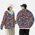 thumbnail image 4 of Gaeub Abstract Vintage Fox and Plants Men's and Women's UPF 50+ Long-Sleeved Sun Protection Clothing, Fishing Shirt Long Sleeve Zip-XX-Large, 4 of 7