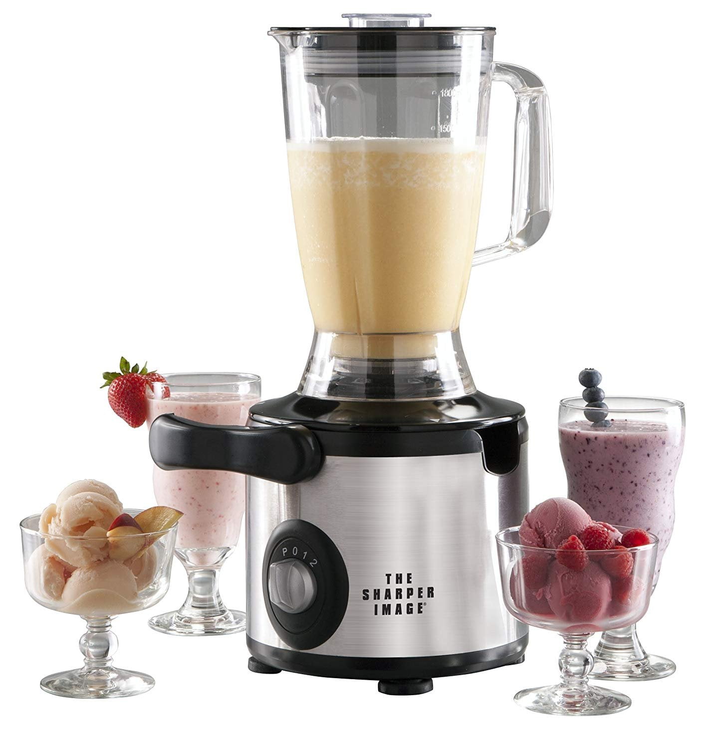 The Sharper Image 600-Watt/2 Speed and Pulse Stainless Steel Juicer-Blender Combo
