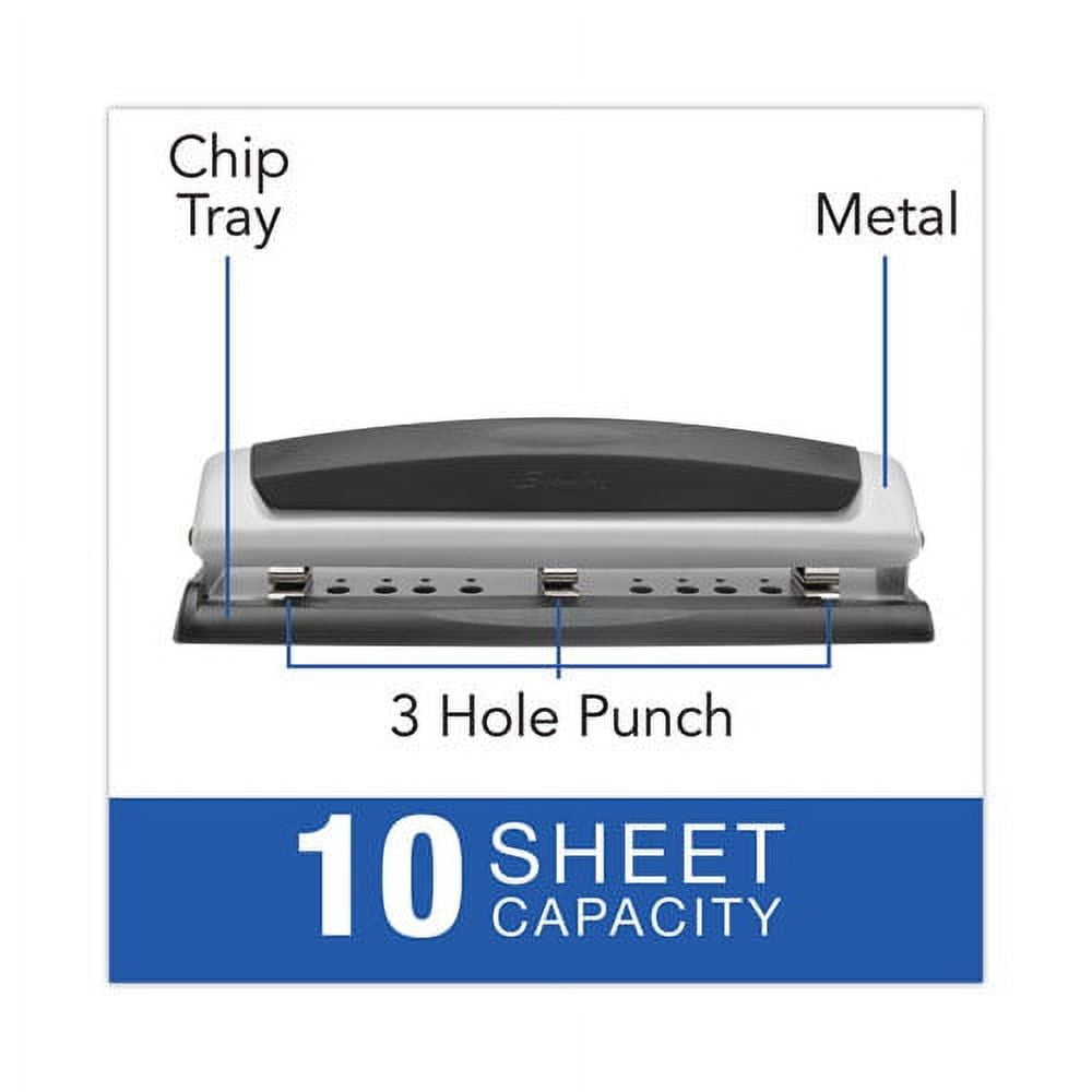10-Sheet Precision Pro Desktop Two- To Three-Hole Punch, 9/32" Holes | Bundle of 2 Each