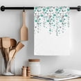 thumbnail image 2 of Weeping Flowers Kitchen Towel Dish Cloths Set of 1, Microfiber Soft Kitchen Hand Towels, Teal Grey Summer Spring Floral Botanical Art Absorbent Quick Drying Dishcloths 18 x 28 Inches, 2 of 8
