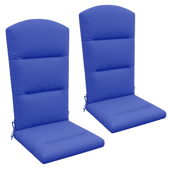 Navy Blue Adirondack Chair Cushion Set with Back, Water-Repellent Polyester Outdoor Seat Pads with Ties for Patio, Garden, and Backyard, 51.2"L x 20.1"W x 2"T Replacement Cushion
