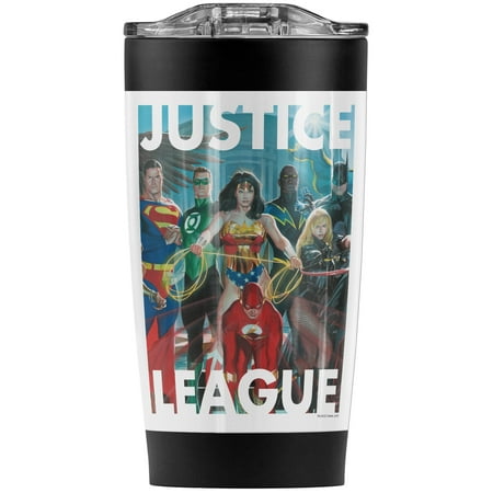 

Justice League Hall Of Justice Painting Stainless Steel Tumbler 20 oz Coffee Travel Mug/Cup Vacuum Insulated & Double Wall with Leakproof Sliding Lid | Great for Hot Drinks and Cold Beverages