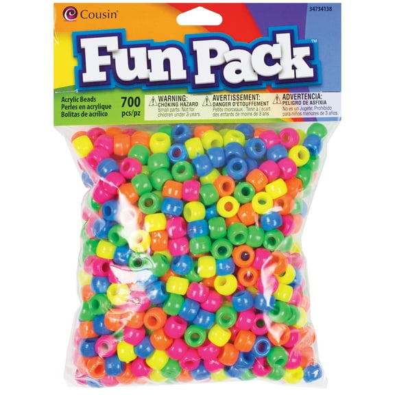 Cousin Fun Pack Acrylic Pony Beads, 700pk
