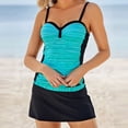 thumbnail image 5 of Womens Two Piece Bathing Suit Push Up Printed Tankini Swimsuits - Green, 5 of 5