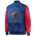 thumbnail image 3 of Men's Starter Royal/Red New England Patriots Locker Room Throwback Satin Varsity Full-Snap Jacket, 3 of 4
