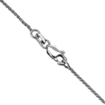 thumbnail image 3 of 14K Solid White Gold 1.05mm Spiga Wheat Link Chain Necklace, 3 of 4