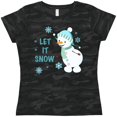 thumbnail image 3 of Inktastic Let It Snow Snowman Women's T-Shirt, 3 of 5
