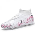 thumbnail image 5 of ChiVerve Men's High Top Soccer Shoes FG Long Spikes Adult Football Shoes Lightweight Professional Athletic Training, 5 of 8