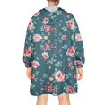 thumbnail image 2 of Wearable Oversized Blanket,Pioneer Flower Floral Print Pattern Wearable Blanket Hoodie for Adults,Cozy Hooded Blankets with Super Pockets,Super Warm Fuzzy Pullover for Women & Men, 2 of 6