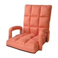 thumbnail image 3 of Silla de juego de piso,Asientos de estadio anchos con respaldo para adultos,Sillas blanqueadoras ajustables con respaldo y cojín.,6 Posiciones Reclinables Comodidad para Naranja amarillo, 3 of 8