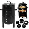 3 in 1 BBQ Smoker Charcoal Charbroil Garden Gift Set