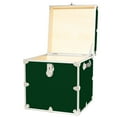 thumbnail image 3 of Rhino Trunk & Case Cube Leather Embossed Vinyl Trunk, College, Home & Storage 18"x18"x20" (Forest Green), 3 of 5