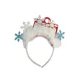 thumbnail image 2 of Holiday Time Sparkly Snowflake Headband with Faux Fur for Women and Teens, 2 of 3