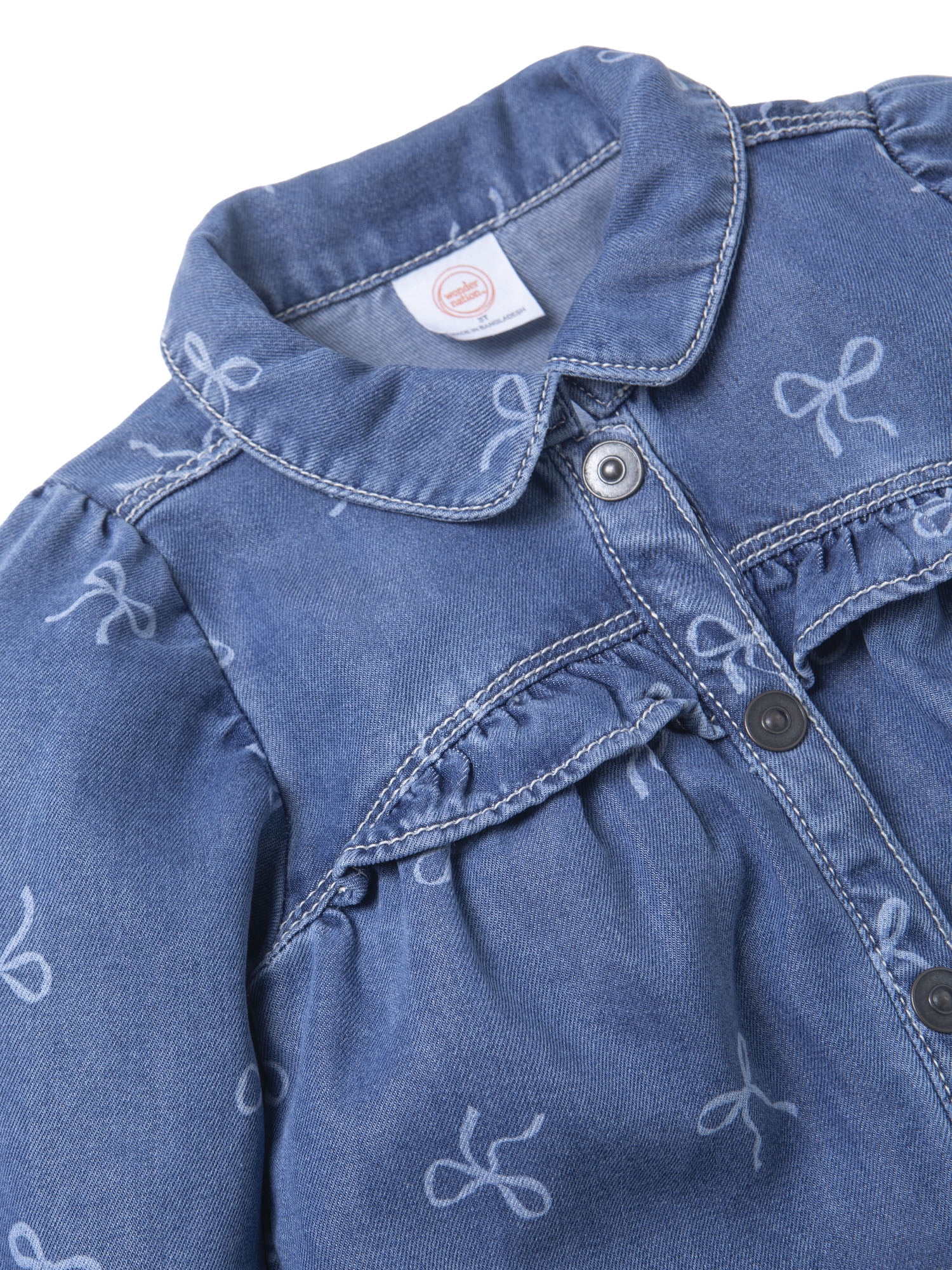 Wonder Nation Toddler Girl Denim Dress, Sizes 12 Months - 5T