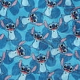 thumbnail image 3 of Gorro con estampado de personajes repetidos de Disney Stitch, azul satinado, 3 of 5