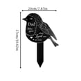 thumbnail image 2 of Grave Decorations for Cemetery Memorial Dad Robin Stake Cemetery Decorations for Grave Sympathy Gift Metal Yard Art for Outdoor Lawn Remembrance Gift for Loss of Dad, 2 of 5
