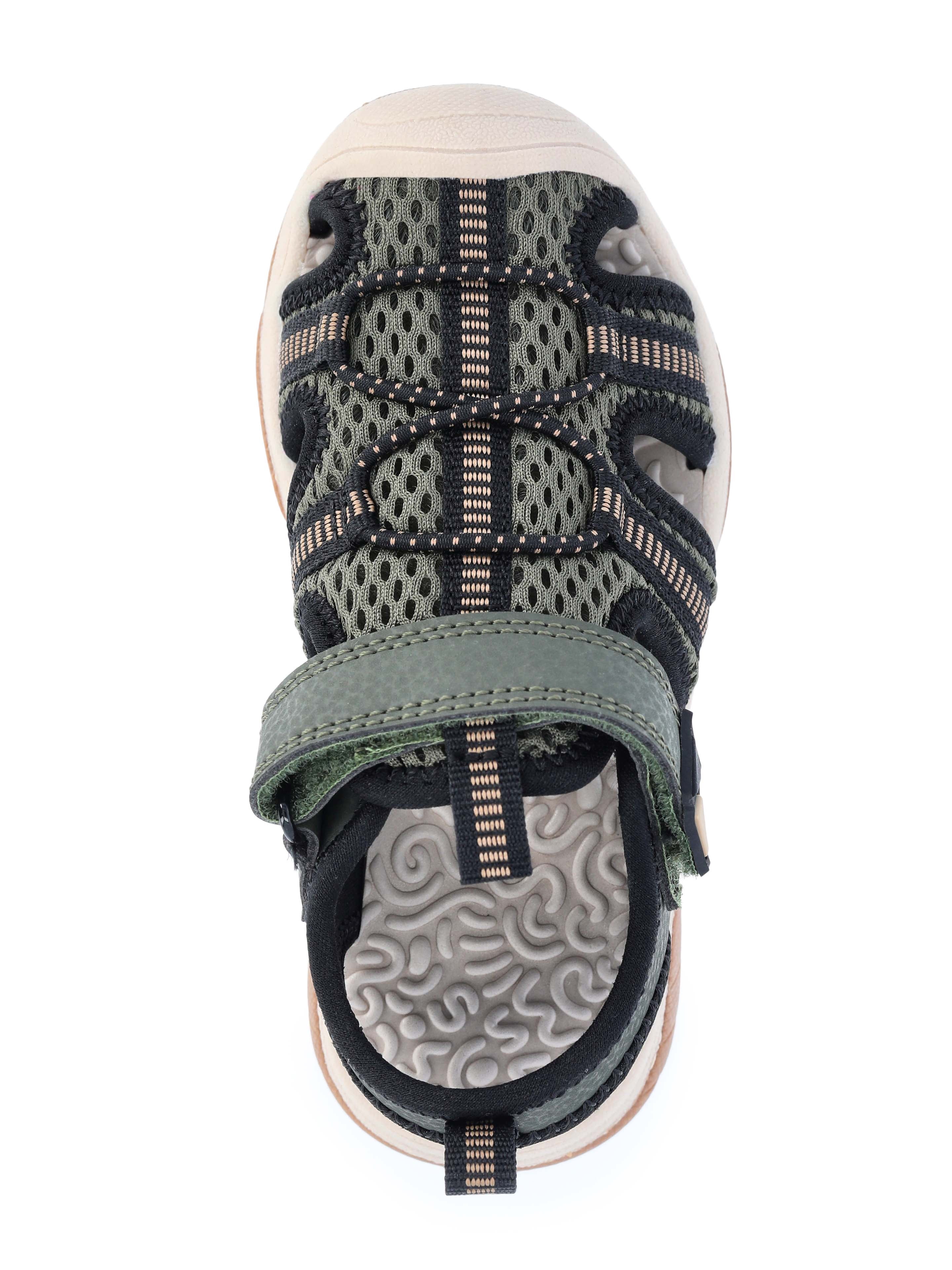Wonder Nation Toddler, Little, and Big Boys Closed Toe Trail Sandals