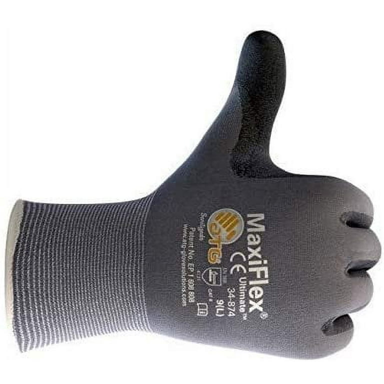 MaxiFlex Nitrile Micro-Foam Work Gloves 34-874 - Excellent Grip, Breathable & Lightweight For Precision Work