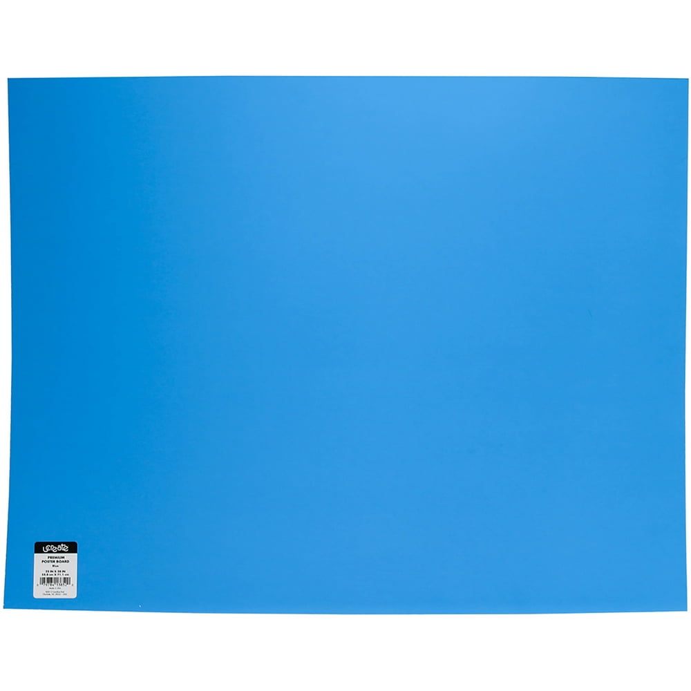 UCreate Foam Board, Blue Poster Board Paper, 22" x 28", Single Sheet