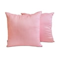thumbnail image 1 of Funda de almohada lumbar decorativa HomeCentric, rosa claro, paquete de 2, 35 x 65 cm (14" x 26"), de seda artística, lisa y lisa, rectangular, estilo moderno liso - Lujo rosa claro, 1 of 5