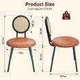 thumbnail image 4 of QinaQin Juego de 2 sillas para comedor con asiento acolchado grueso y patas metálicas, diseño moderno negro y compacto, ideal para cocina, sala o espacios pequeños, 4 of 9