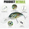 thumbnail image 6 of TRUSCEND Shallow or Deep Diving Crankbait with BKK Hooks, Wobble Fishing Lures for Bass Trout Crappie Walleye, Sinking Lipless Vibe Crank Bait for Bass Pike, Amazing Swimbait for Family Fishing, 6 of 7