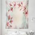 thumbnail image 1 of Magnolia Tapestry, Double Exposure Effect Fragile Pink Petals and Sprouting Branches, Fabric Wall Hanging Decor for Bedroom Living Room Dorm, 5 Sizes, Dark Coral and Pale Pink, by Ambesonne, 1 of 1
