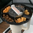 thumbnail image 2 of LCXmlly Assiette à Collation 5 Compartiments Bol à Collation de Qualité Alimentaire Lisse, Sans Odeur, Anneau à Collation Réutilisable avec Plateau à Collation 5 Compartiments, 2 of 8