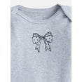 thumbnail image 2 of Wonder Nation Baby Girls Bodysuit with Long Sleeves, Sizes 0-24 Months, 2 of 3