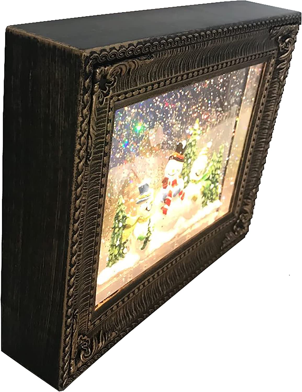 LightUp Red Truck with Christmas Tree Haul Decorative Christmas Themed Snow Globe (Batteries