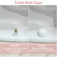 thumbnail image 2 of 8 Pack Toilet Bolt Caps Decorative. White Plastic Toilet Caps for Bottom of Toilet. Height 0.84" Push-On Toilet Bowl Bolt Caps Covers for Home Office, 2 of 5