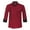 Burgundy, variant on Unisex Men Women Chef Jacket Long Sleeve Restaurant Hotel Work Clothes Kitchen Cooking Uniform Black XXL