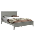 thumbnail image 4 of Modern Gray Solid Wood Full Platform Bed, 4 of 8