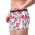 thumbnail image 2 of Uemuo Watercolor Flowers Pattern Men's Boxer Briefs,Trunk Anti-Chafing,Comfortable, Durable, and Stylish Underwear-Small, 2 of 9