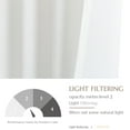 thumbnail image 4 of Curtainking Linen Textured Curtain 96 Inch Length for Living Room Darkening White Bedroom Curtain Thermal Insulated Grommet Top 1 Panel Window Curtain Drape White, 4 of 8